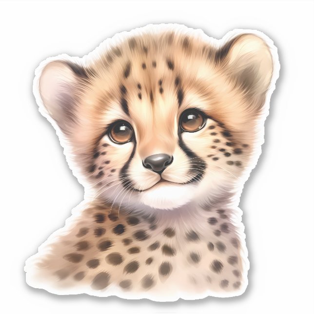 Leopard Custom Cut Scrapbooking Sticker (Front)