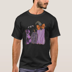 Leopard Cute Boo Halloween Ghost Bat Pumpkin Spook T-Shirt