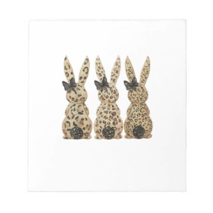 Leopard Cute Bunny Bow Funny Christian Easter Day  Notepad