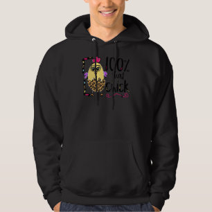 Leopard Cute Chicken From The Egg 100 That Chick E Hoodie