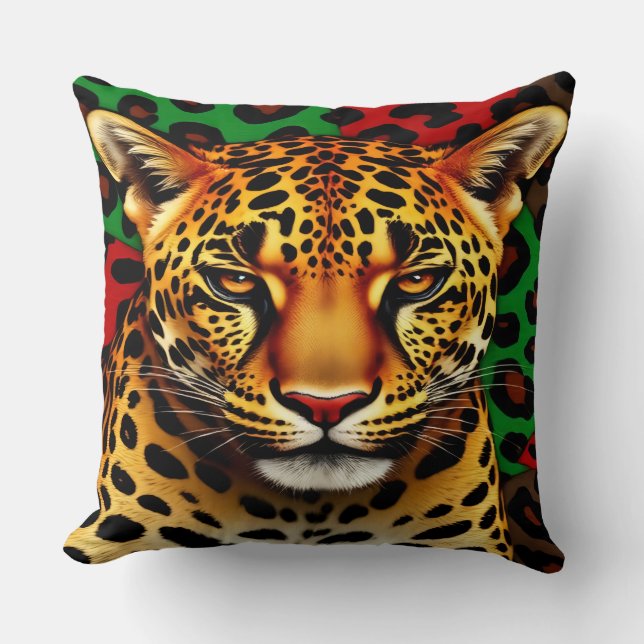  Leopard Décor Pillow (Front)