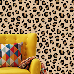 Leopard design animal print savannah wallpaper