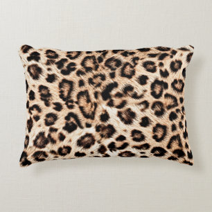 Leopard Design Pattern: Wild Elegance. Decorative Cushion