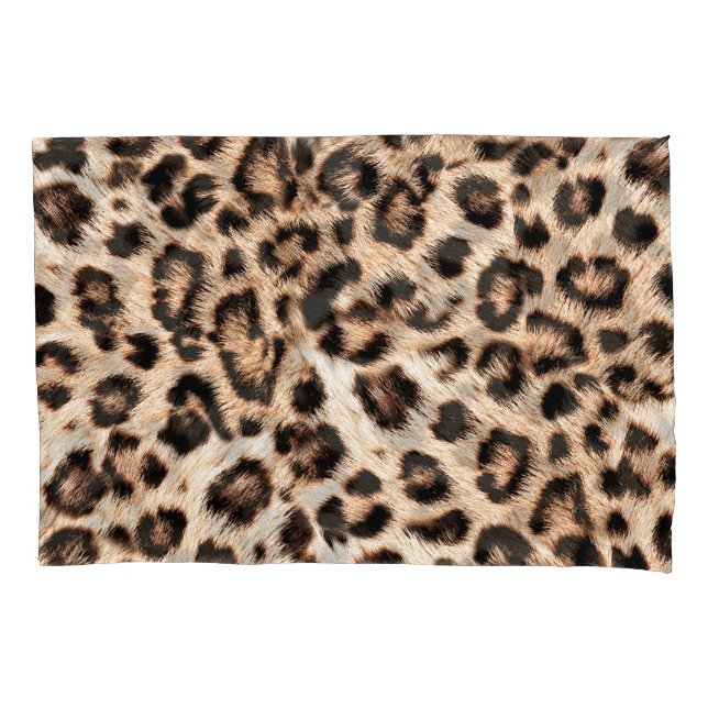 Leopard Design Pattern: Wild Elegance. Pillowcase (Front)