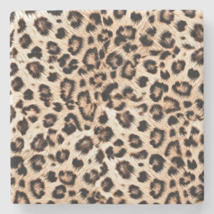 Leopard Design Pattern: Wild Elegance. Stone Coaster