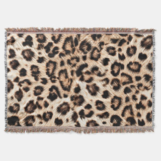 Leopard Design Pattern: Wild Elegance. Throw Blanket