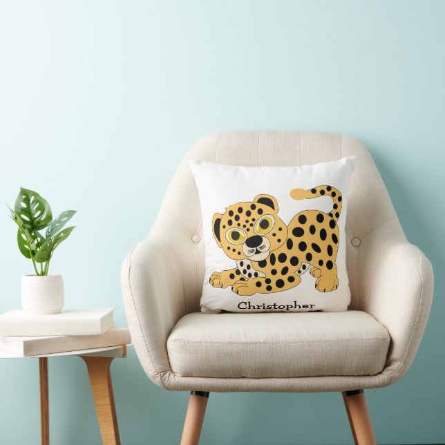 Leopard Design Personalised Cushion (Chair)
