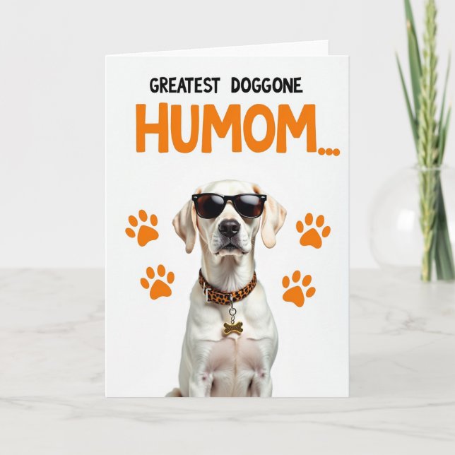 Leopard Dog Mum Greeting Card (Front)