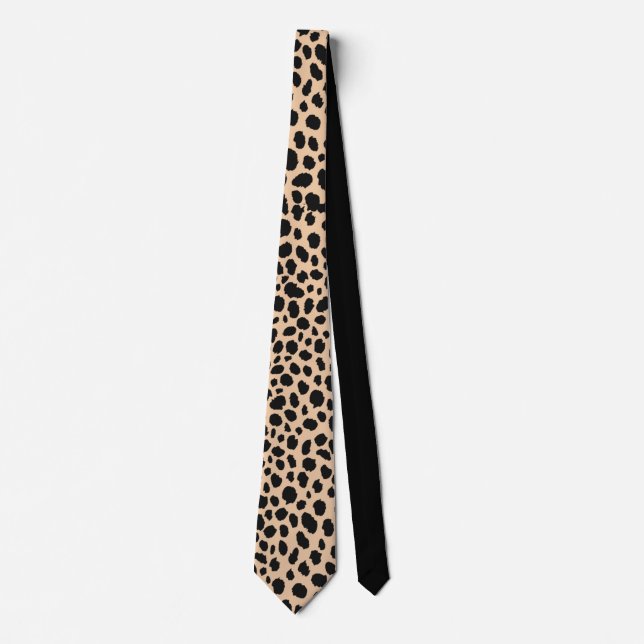 leopard dots animal print leopard tie (Front)