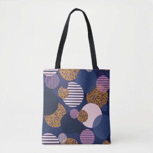Leopard Dots: Dark Blue Elegance. Tote Bag