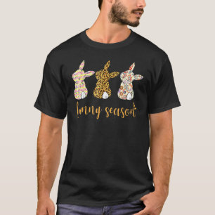 Leopard Easter Bunny Rabbit Cute Easter Trio Bunny T-Shirt