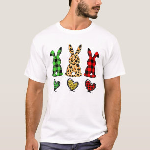 Leopard Easter Bunny Rabbit Trio Cute Easter Day 1 T-Shirt