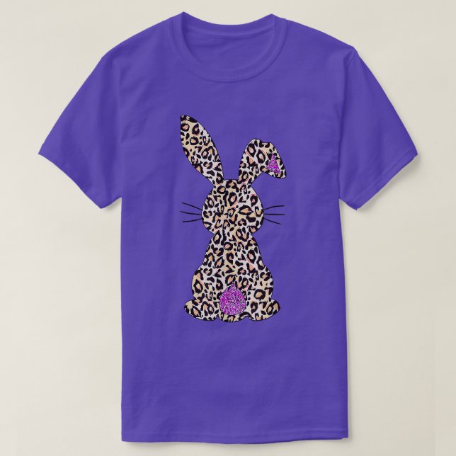 Leopard Easter Bunny Rabbit Trio Cute Easter Day   T-Shirt (Design Front)