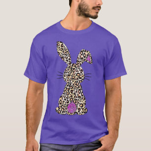 Leopard Easter Bunny Rabbit Trio Cute Easter Day   T-Shirt