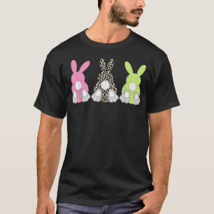 Leopard Easter Bunny Rabbit Trio Cute Easter Day T-Shirt