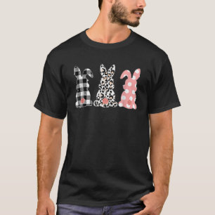 Leopard Easter Bunny Rabbit Trio Cute Easter T-Shirt