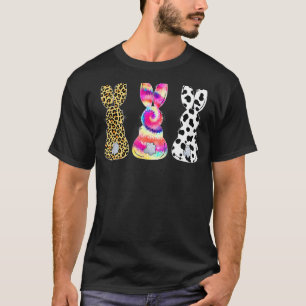 Leopard Easter Bunny Rabbit Trio Cute Happy Easter T-Shirt