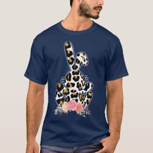 Leopard Easter Bunny Rabbit Trio Cute Happy Easter T-Shirt