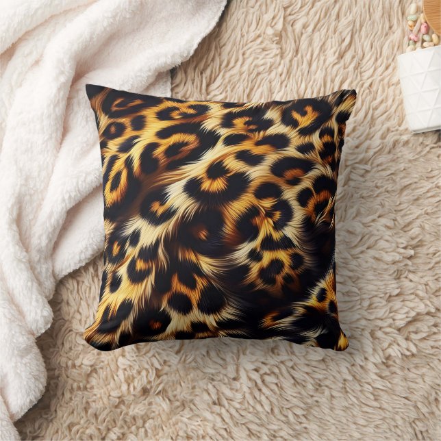 Leopard Elegance: That Steals the Show Cushion (Blanket)