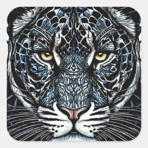Leopard Exotic Animal Bold Safari Style Gift 🌿✨ Square Sticker