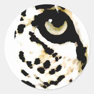 Leopard Eye Classic Round Sticker