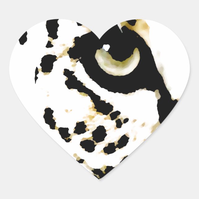 Leopard Eye Heart Sticker (Front)