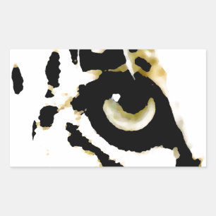 Leopard Eye Rectangular Sticker
