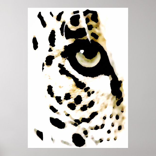 Leopard Eyes Poster - Pop Art Wild Animals (Front)