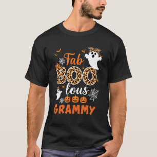 Leopard Fab Boo Lous Grammy Spooky Halloween Costu T-Shirt