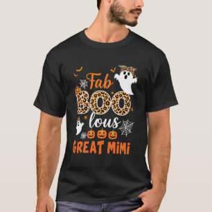 Leopard Fab Boo Lous Great Mimi Spooky Halloween C T-Shirt