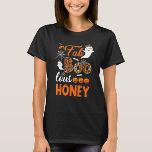 Leopard Fab Boo Lous Honey Spooky Halloween Costum T-Shirt