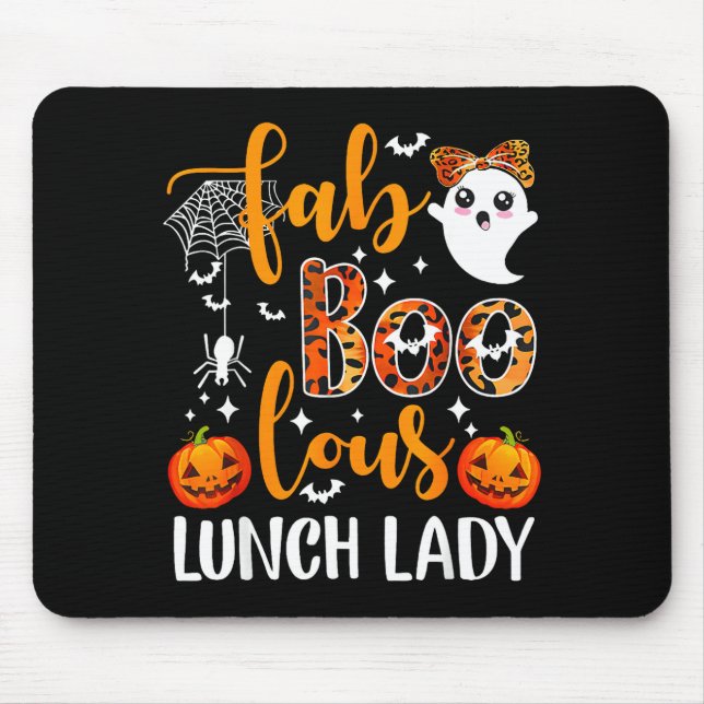Leopard Fab Boo Lous Lunch Lady Matching Group Tee Mouse Pad (Front)