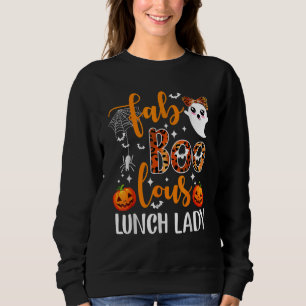 Leopard Fab Boo Lous Lunch Lady Team Teacher Hallo Sweatshirt