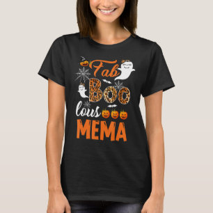Leopard Fab Boo Lous Mema Spooky Halloween Costume T-Shirt