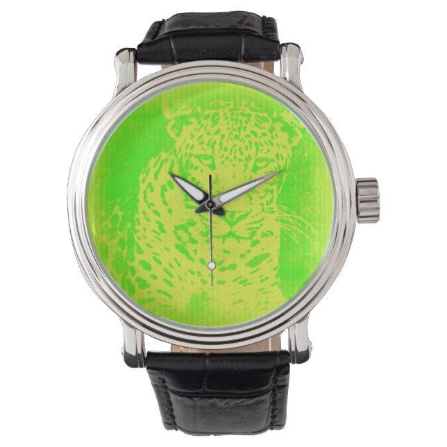 Leopard Face Close-Up Watch (Front)