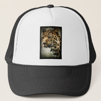 Leopard face trucker hat