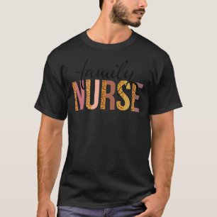 Leopard family Nurse Print For Nursing Student T-Shirt