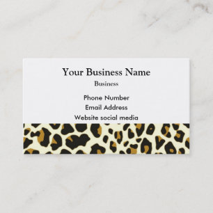 Leopard fashion print pattern business card
