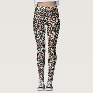 leopard, fashionable, spotted, brown, beige, skin, leggings