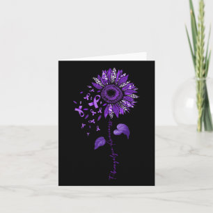 Leopard Fibromyalgia Awareness Purple Ribbon Card
