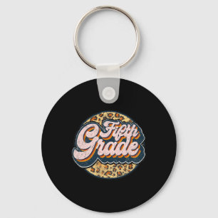Leopard Fifth Teacher Cute 5th Grade Ck To School Key Ring
