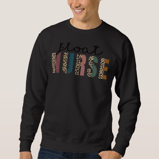 Leopard Float Nurse Nursing Student School Sweatshirt (Front)