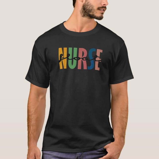 Leopard Float Nurse Nursing Student School T-Shirt (Front)