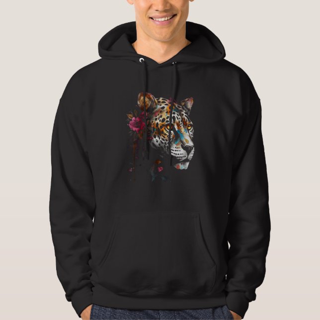 Leopard flower  animal leopard hoodie (Front)