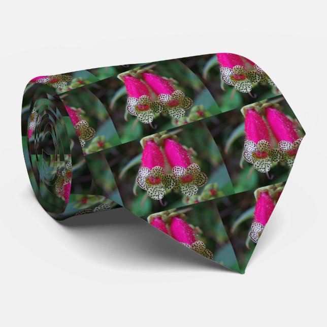 Leopard Flower Men's Tie (Rolled)