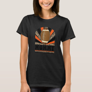 Leopard Football Mommy Life Game Day Vibes Christm T-Shirt