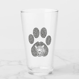 Leopard footprint. glass