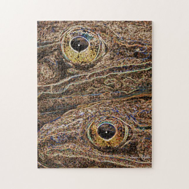 Leopard Frogs Pop Art Jigsaw Puzzle (Vertical)