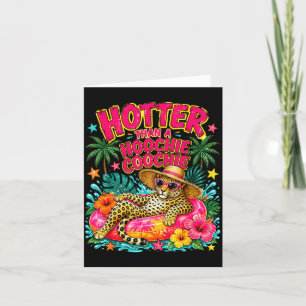 Leopard Funny Lake Catch Phrase Summer Card