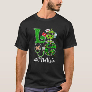 Leopard Funny Shamrock Love CNA Life St Patricks D T-Shirt